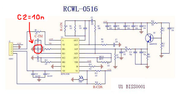 RCWL-0516 pcb